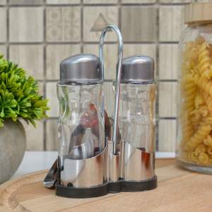 Набор для специй 2 предмета с салфетницей нерж