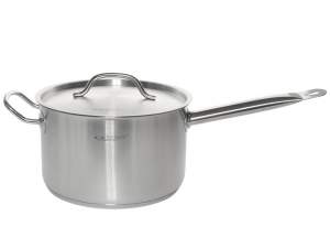 Сотейник 4,8л нерж Общепит с крышкой, с двумя ручками, ТРС