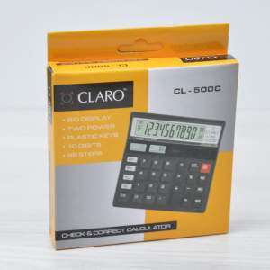 «Калькулятор настольный CLARO CL-500C 10-разрядный, двойное питание» - фото 1