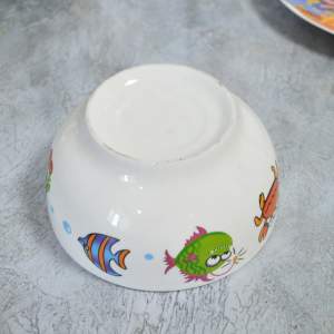«Набор керамической посуды 3 предмета: кружка 8*7см, тарелка плоская 18см, тарелка суповая 11*5.5см.» - фото 5