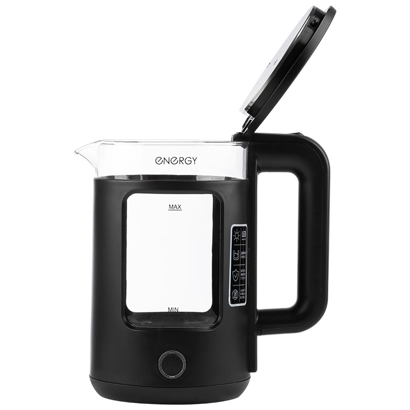 «Чайник электрический 1,5л ENERGY E-256, стекло, черный» - фото 1