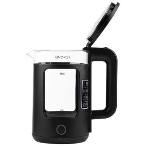 «Чайник электрический 1,5л ENERGY E-256, стекло, черный» - фото 1