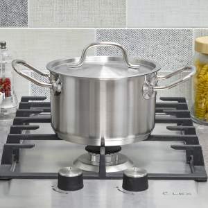 Кастрюля 2л, нерж.сталь, d16см, h10см, тройное дно, индукция, мерная шкала, "PROFESSIONAL" Luxaro