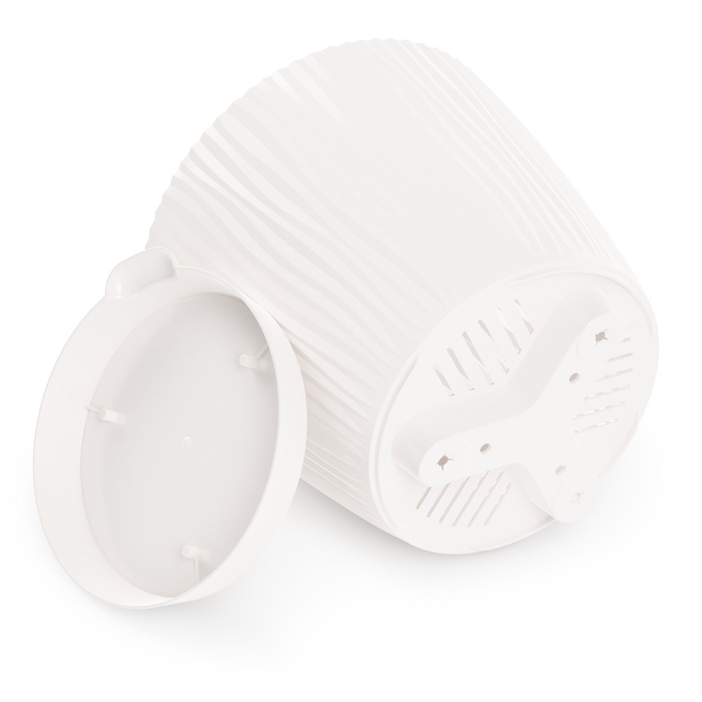 «Горшок цветочный Флис 1,2л с прикорневым поливом, белый» - фото 1