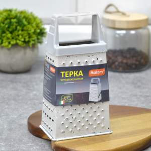 Терка 4-х гранная 15,5см "Marmolada", мрамор светлый