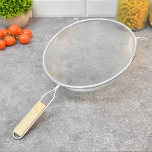 Сито 220мм нерж с деревянной ручкой