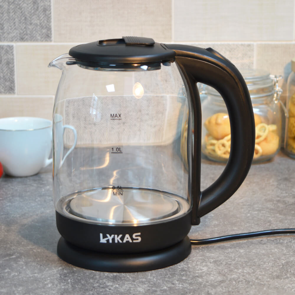 Чайник электрический 2л "Lykas", стеклянный, L-907
