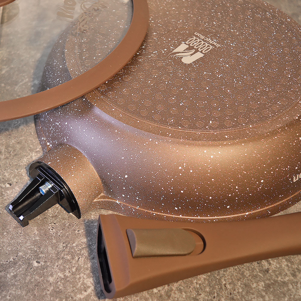 «Сковорода 24см Венеция со съемной ручкой и стеклянной крышкой» - фото 3