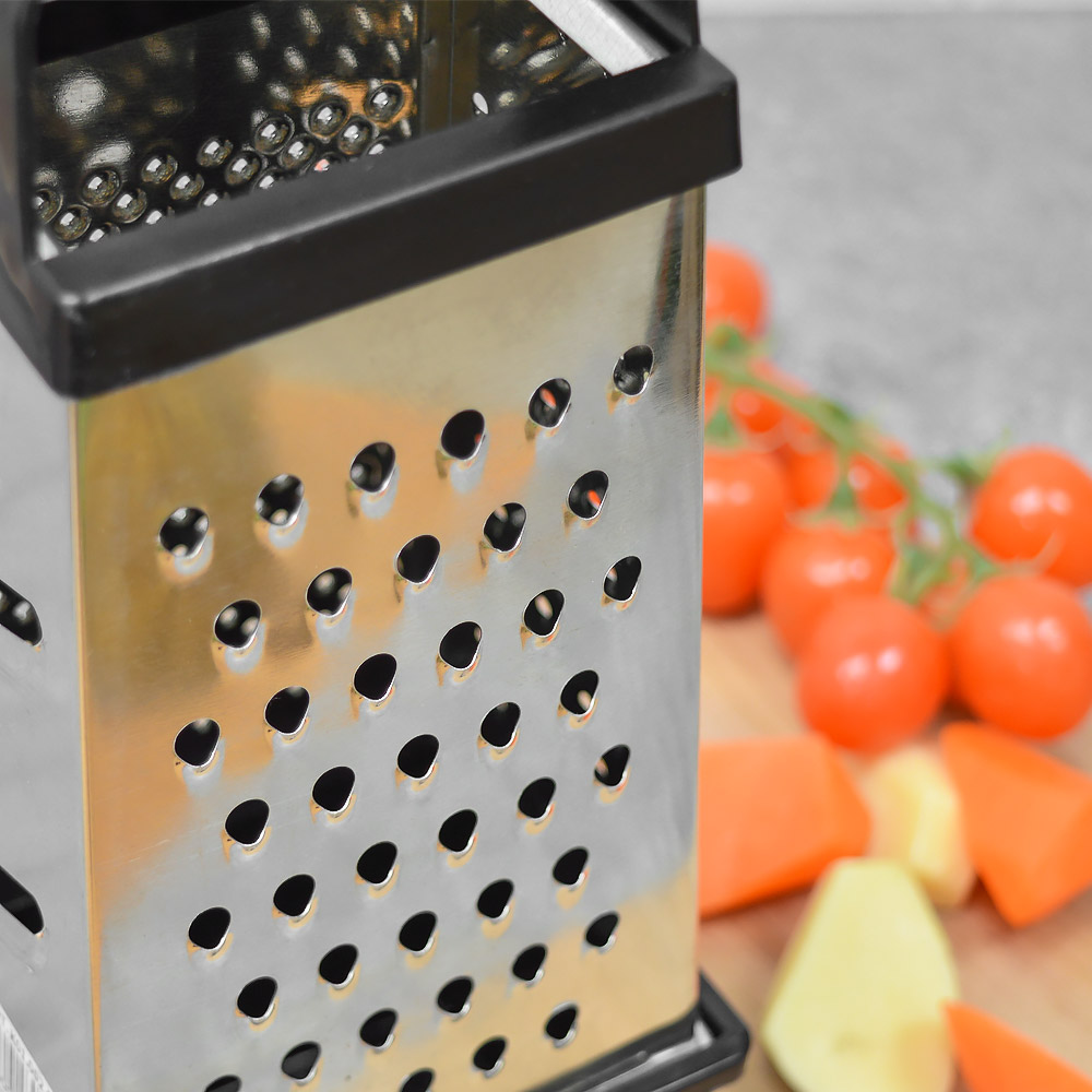 «Терка 4-х гранная с пластиковой ручкой и контейнером 450мл, 11*8,5*27см» - фото 1