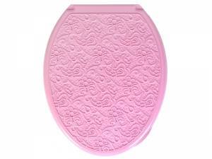 Сиденье для унитаза "Ажур" розовое